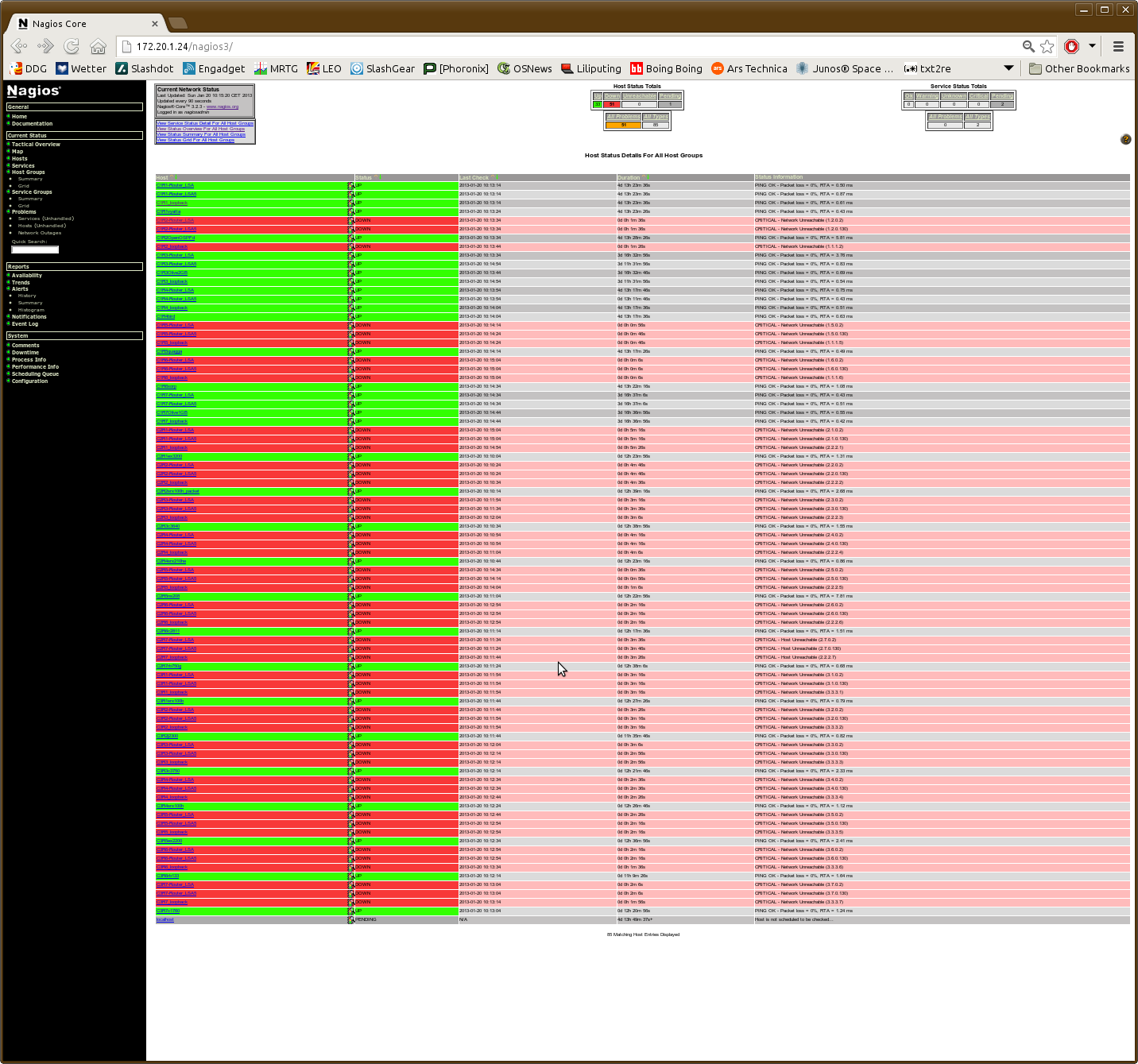 Nagios - Steady State after 15 min